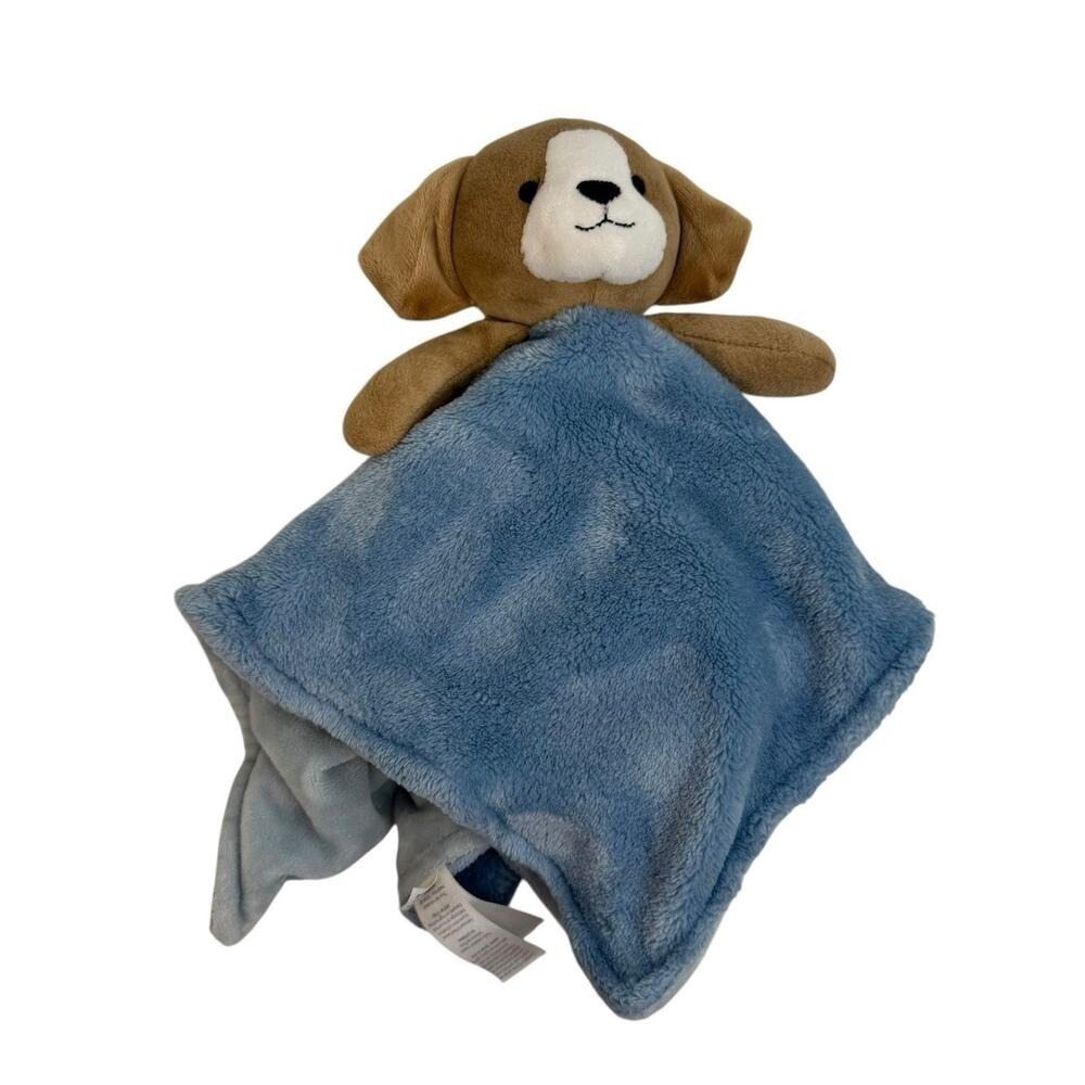 CARTER'S Brown Puppy Dog Blue Lovey Plush 2022 Baby Boy Security‎ Blanket
